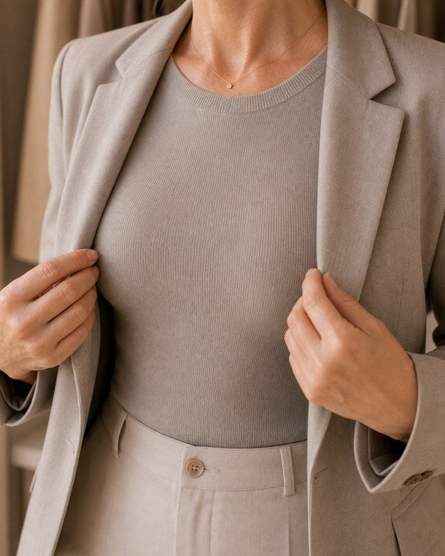 Donna con blazer e LIEVA Alto sotto